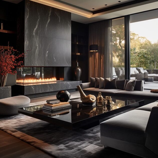 Luxury Gray Living Room Interior Design Ideas | FH