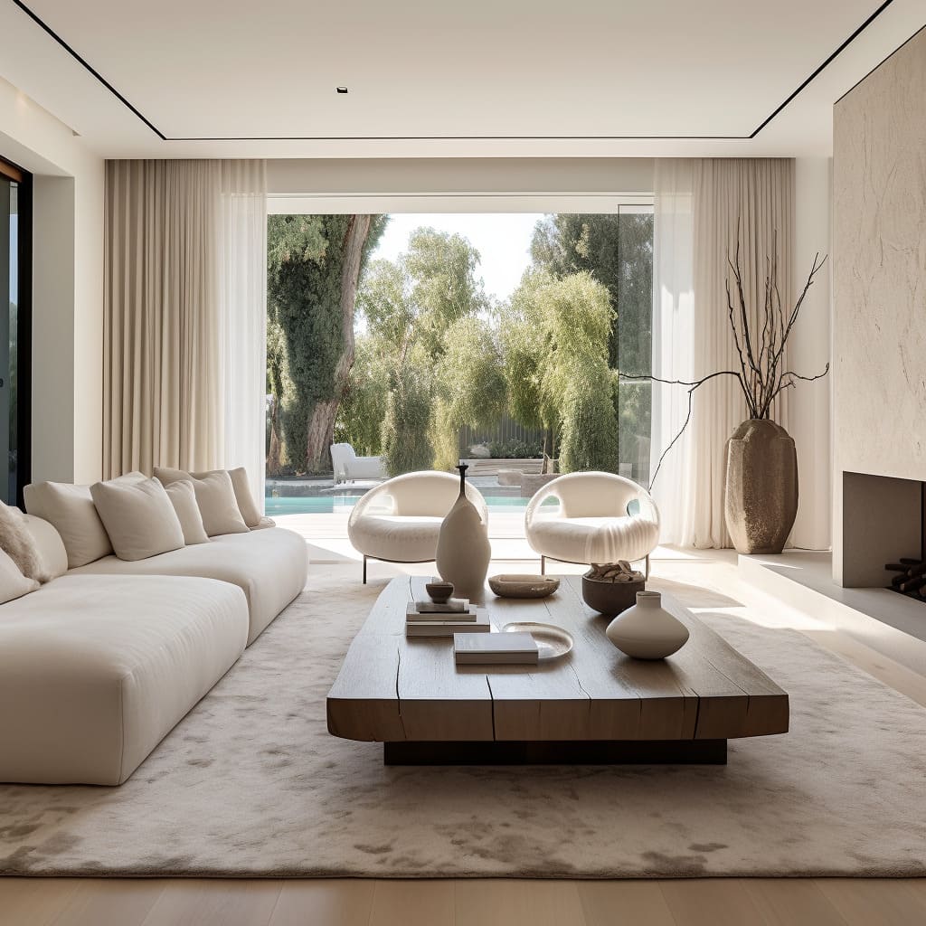 A villa reception room designed for luxury and refined style