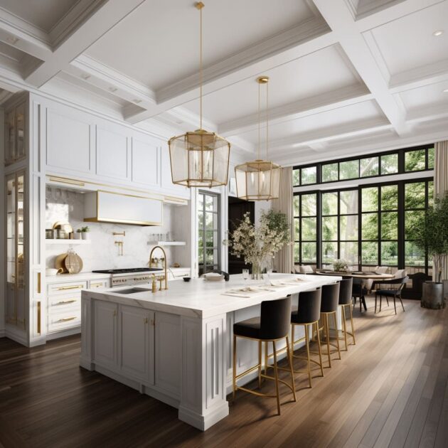 Elegant Kitchens with Island Where Tradition Meets Modernity