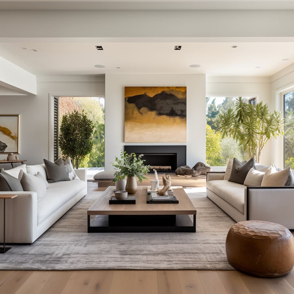 Living areas feature a sophisticated ambiance through interior inspiration