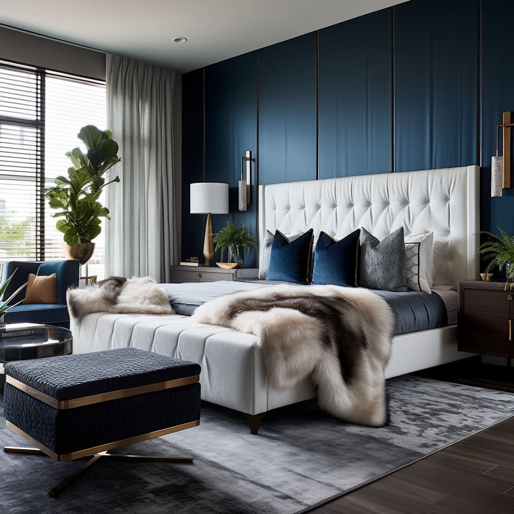 Luxury decor bring a natural touch to the elegant masterbedroom