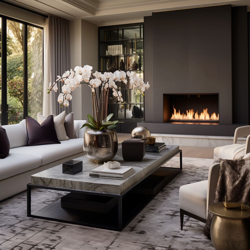 Stylish decor choices reflect living room design inspiration and contemporary chic
