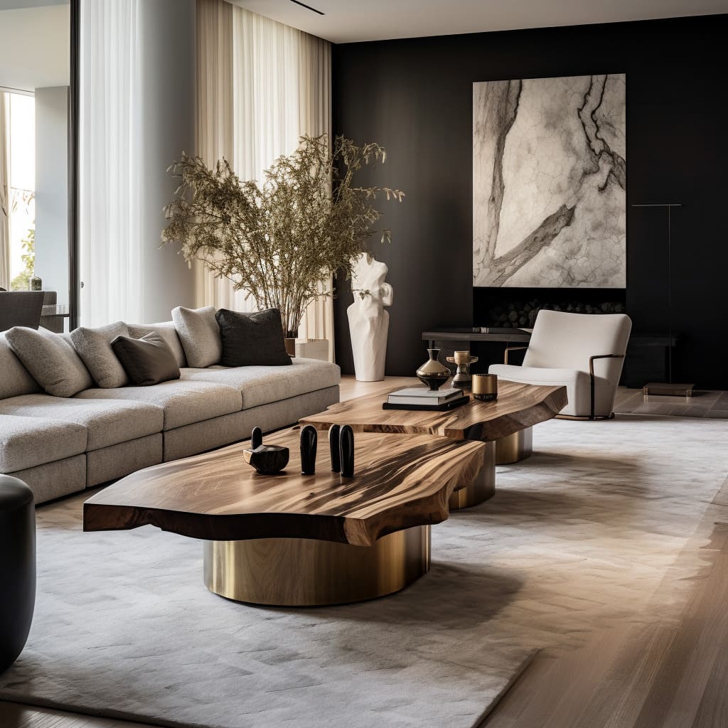 The composition of this luxury minimalist space is a testament to the art of interior design