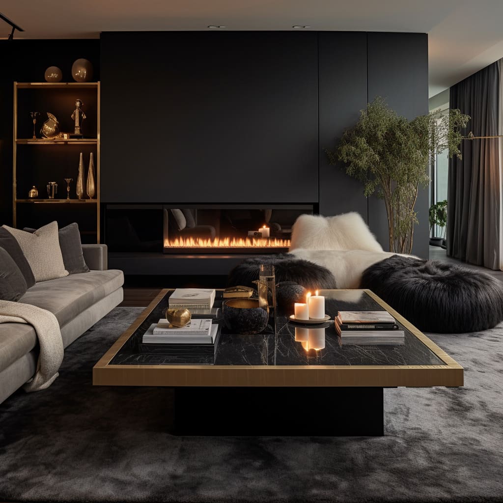 The essence of luxury with this sophisticated minimalist living room
