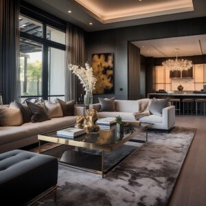 The Gray Canvas for Luxury Modern Living Room Interior Designs