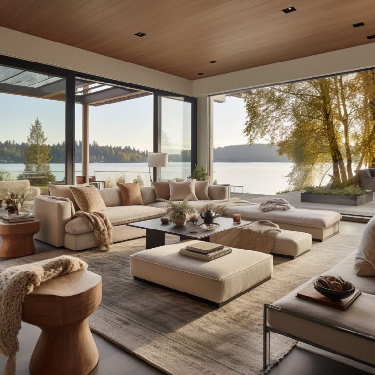 Modern Lakeside Living Interior Design by the Water's Edge