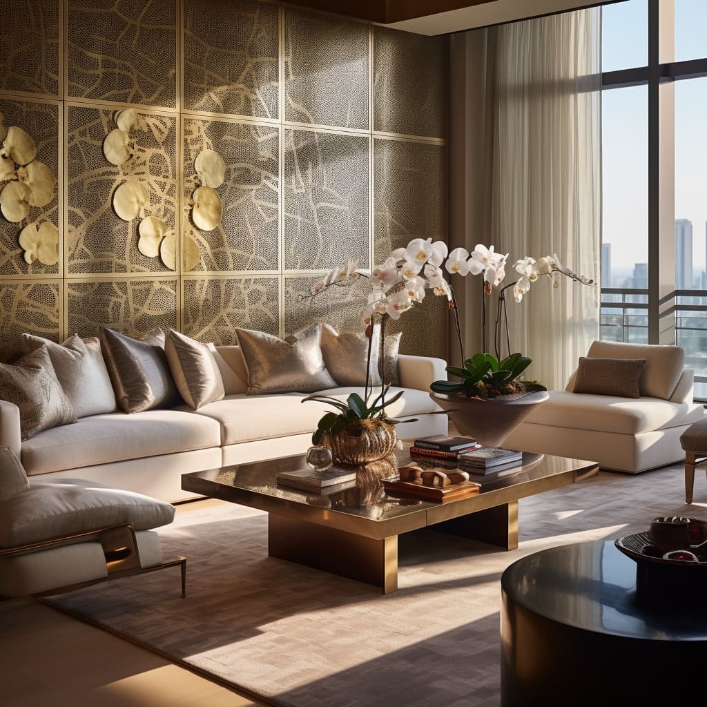 The refined finishes and architectural simplicity of this city-centric penthouse