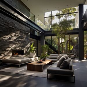 Slate Stone Living Room Interior Design Ideas | 25 Images