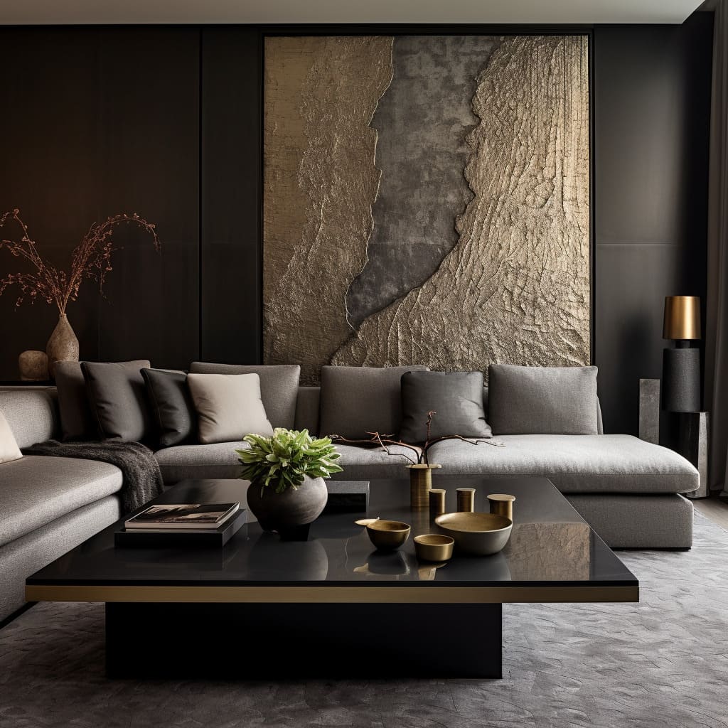 This living room that balances texture and detail effortlessly