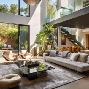 Modern Fresh Interior Design: Open Layout, Texture, Lighting