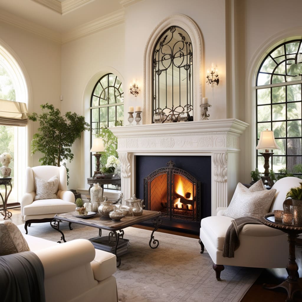 Traditional charm takes center stage in this beautifully designed area, exuding warmth and grace.