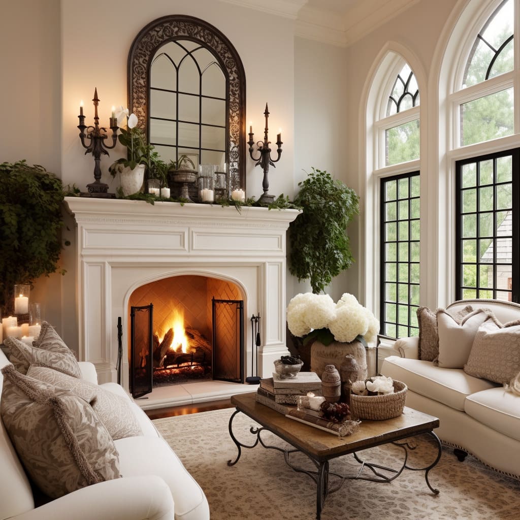 Traditional elements blend seamlessly in this inviting setting, creating a sense of enduring style.