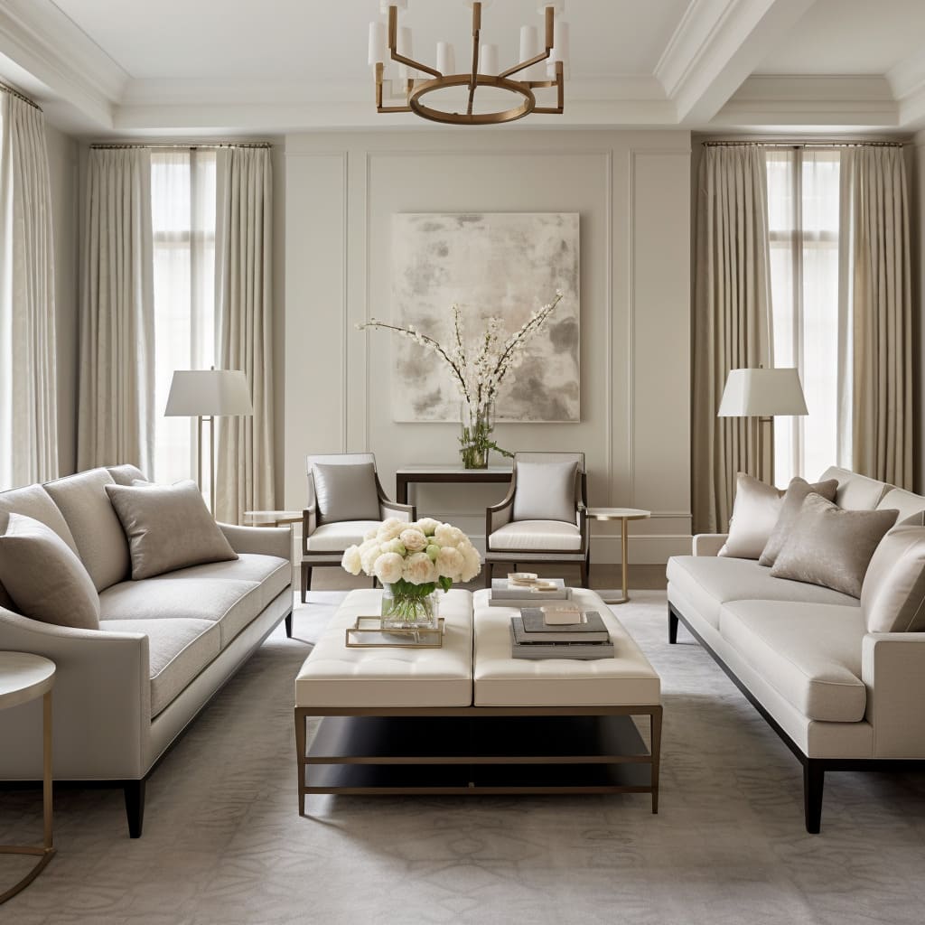 With its mix of contemporary classic and modern classic elements, this living room is a work of art.