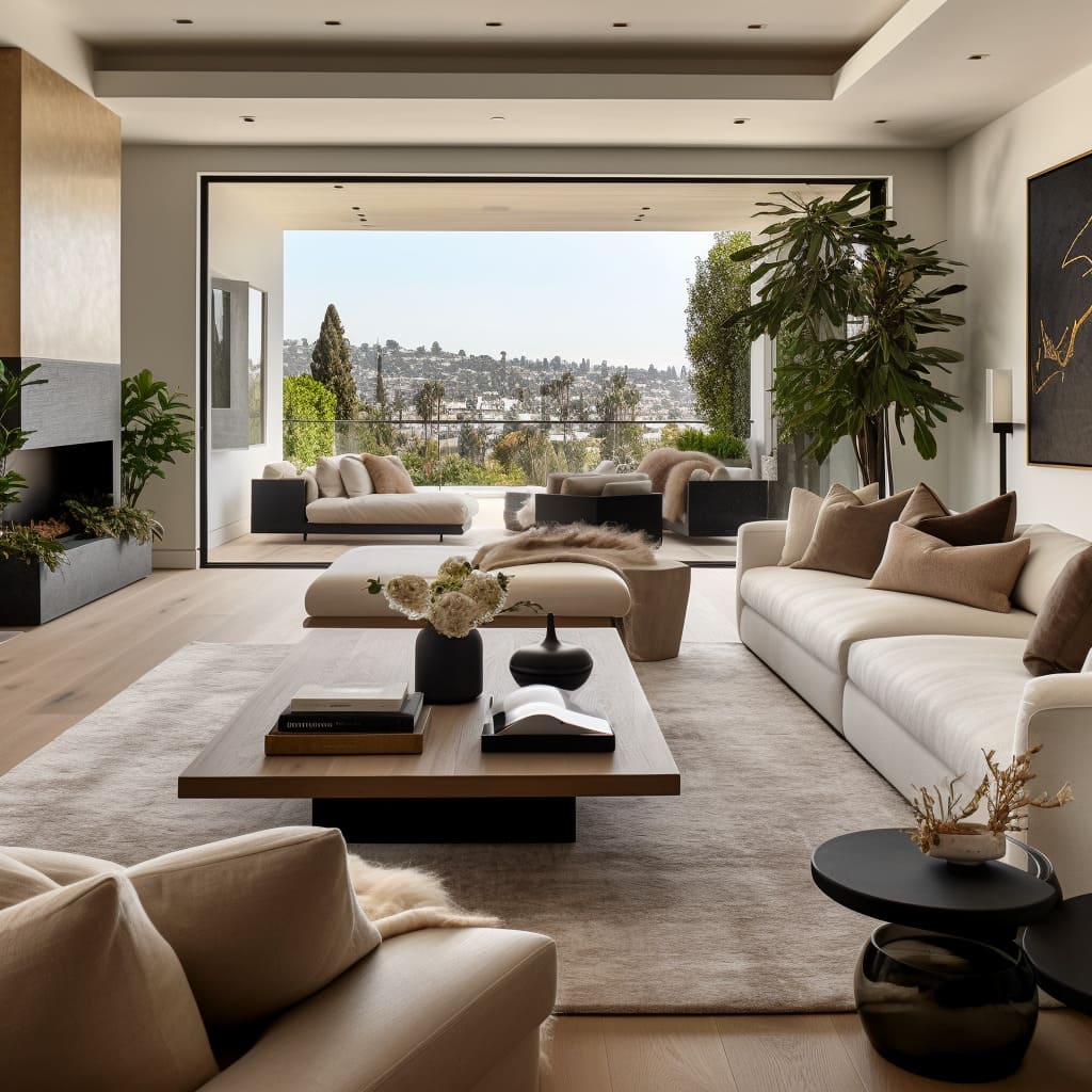 With its stylish design, this living room is the ultimate chill spot