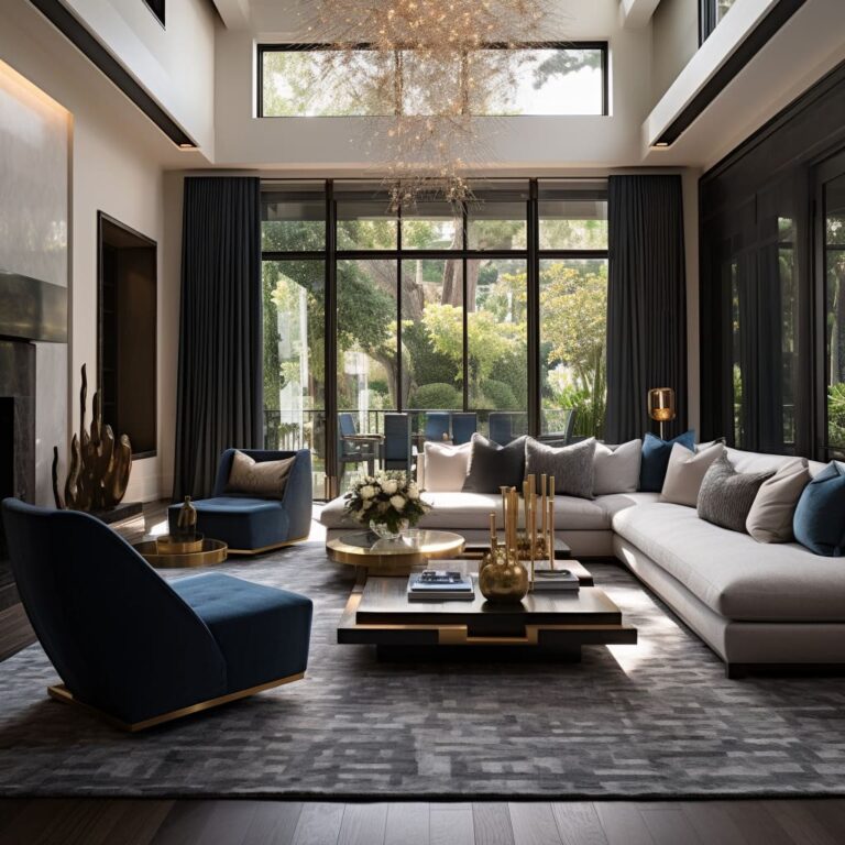 Bold Black&Gold Living Room Interior Design Ideas | Amazing