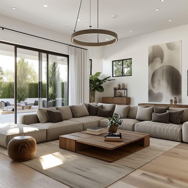 Minimalist Elegance in Neutral Toned Contemporary Design