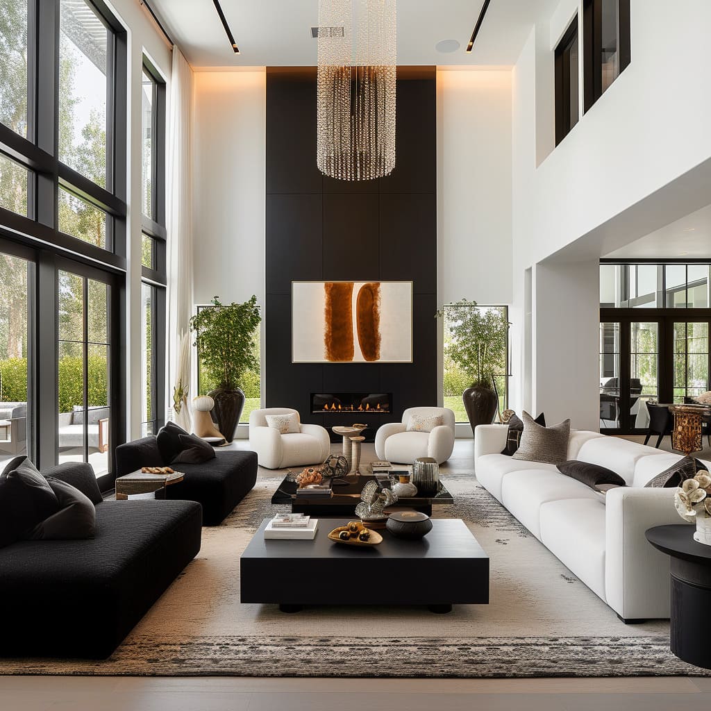 A muted chic living room design exudes a sense of calm and sophistication