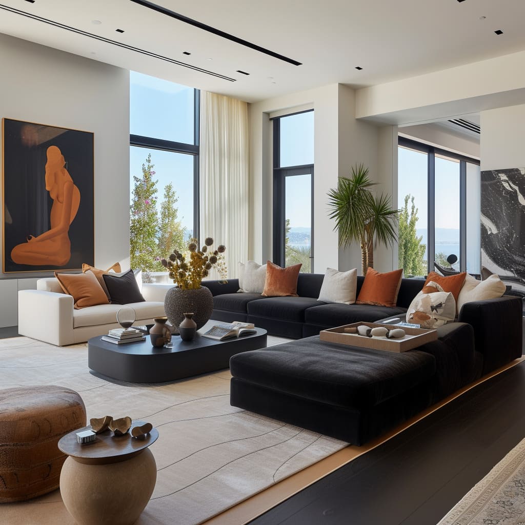 A new luxury living room requires sophisticated living room colors