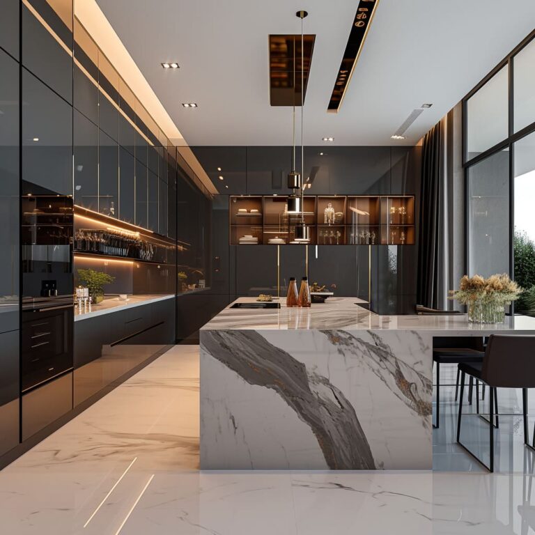 The Power of Marble Chick Kitchen Interior Design | FH