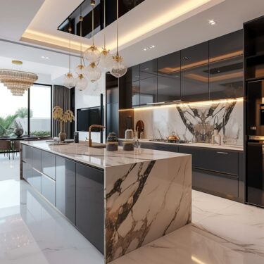 The Power of Marble Chick Kitchen Interior Design | FH