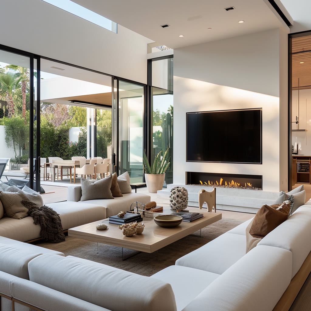 Attractive modern luxury is embodied in the luxurious ambiance of this interior space