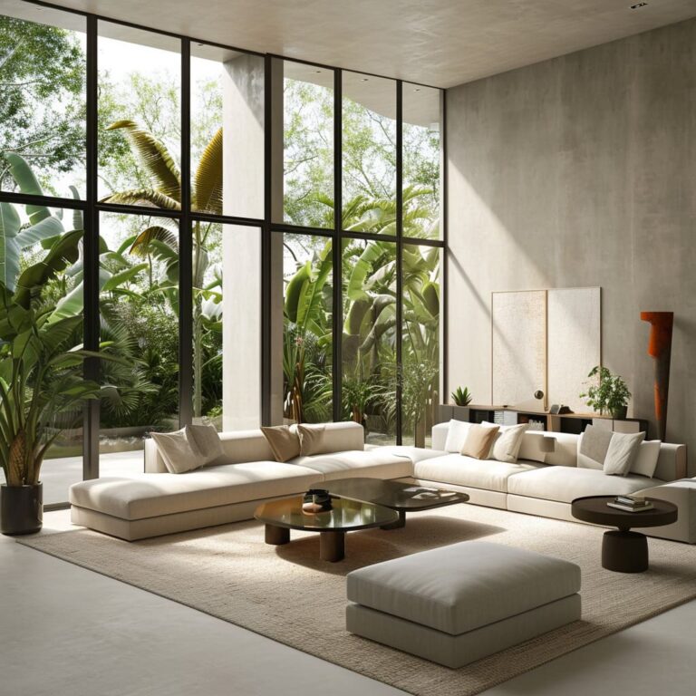 The Anatomy of High-Ceilinged House Minimalist Living Rooms