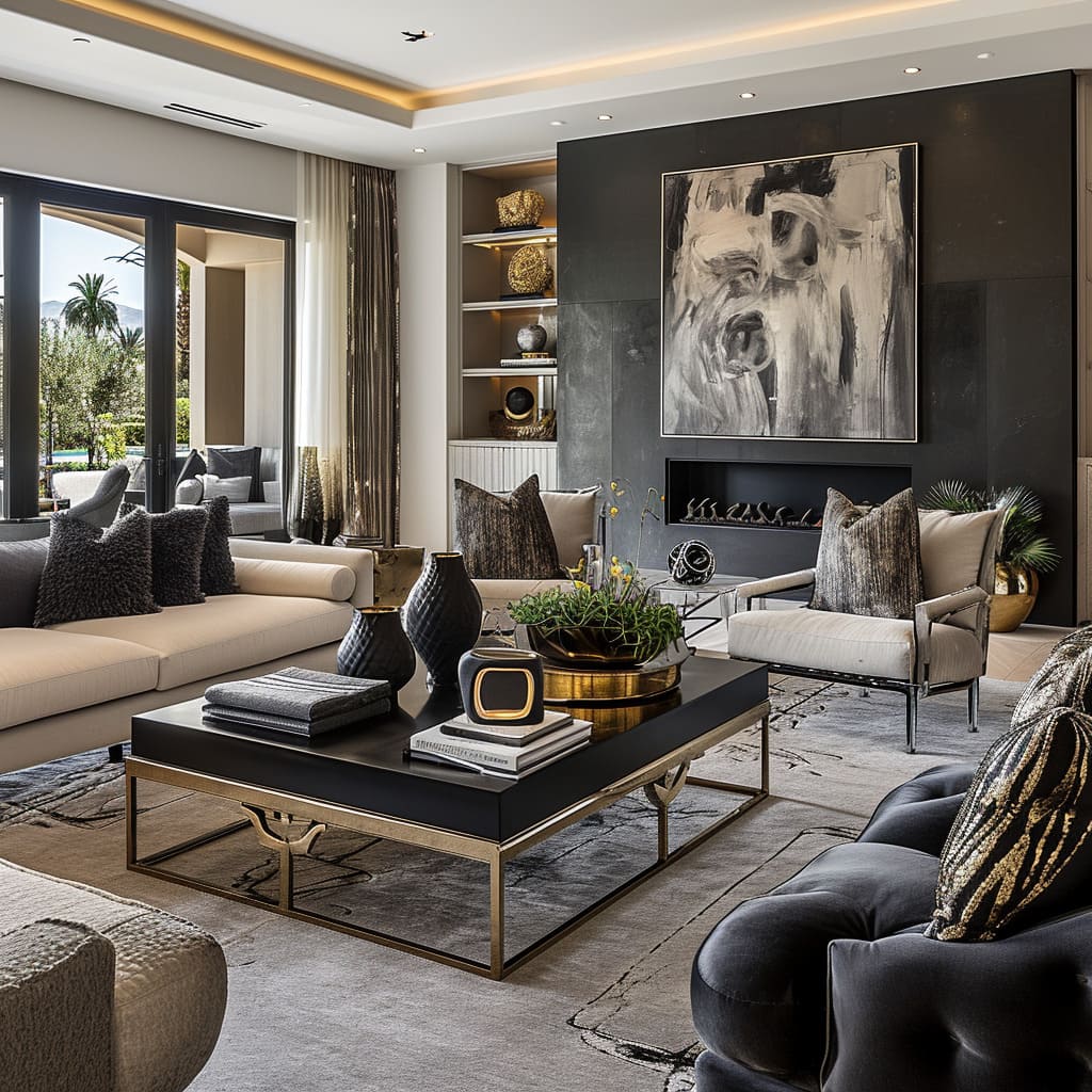Contemporary luxury is all about the nuances of color and texture in the decor