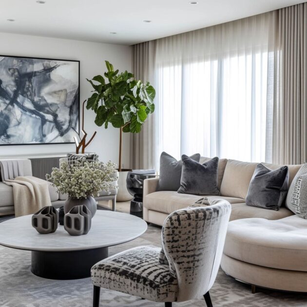 Luxury Neutral Tones in Modern Living Room Design
