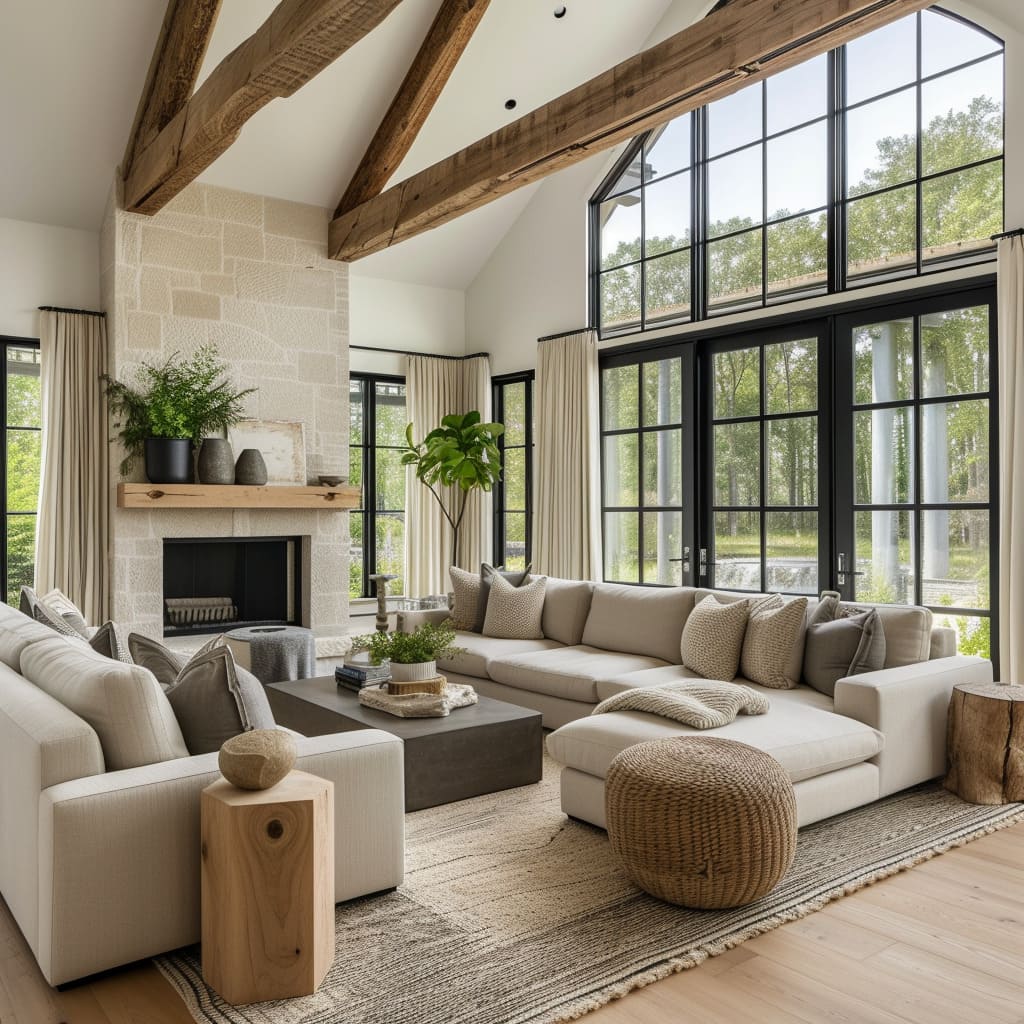 Lifestyle blend in this living room creates an inviting atmosphere for stylish homes