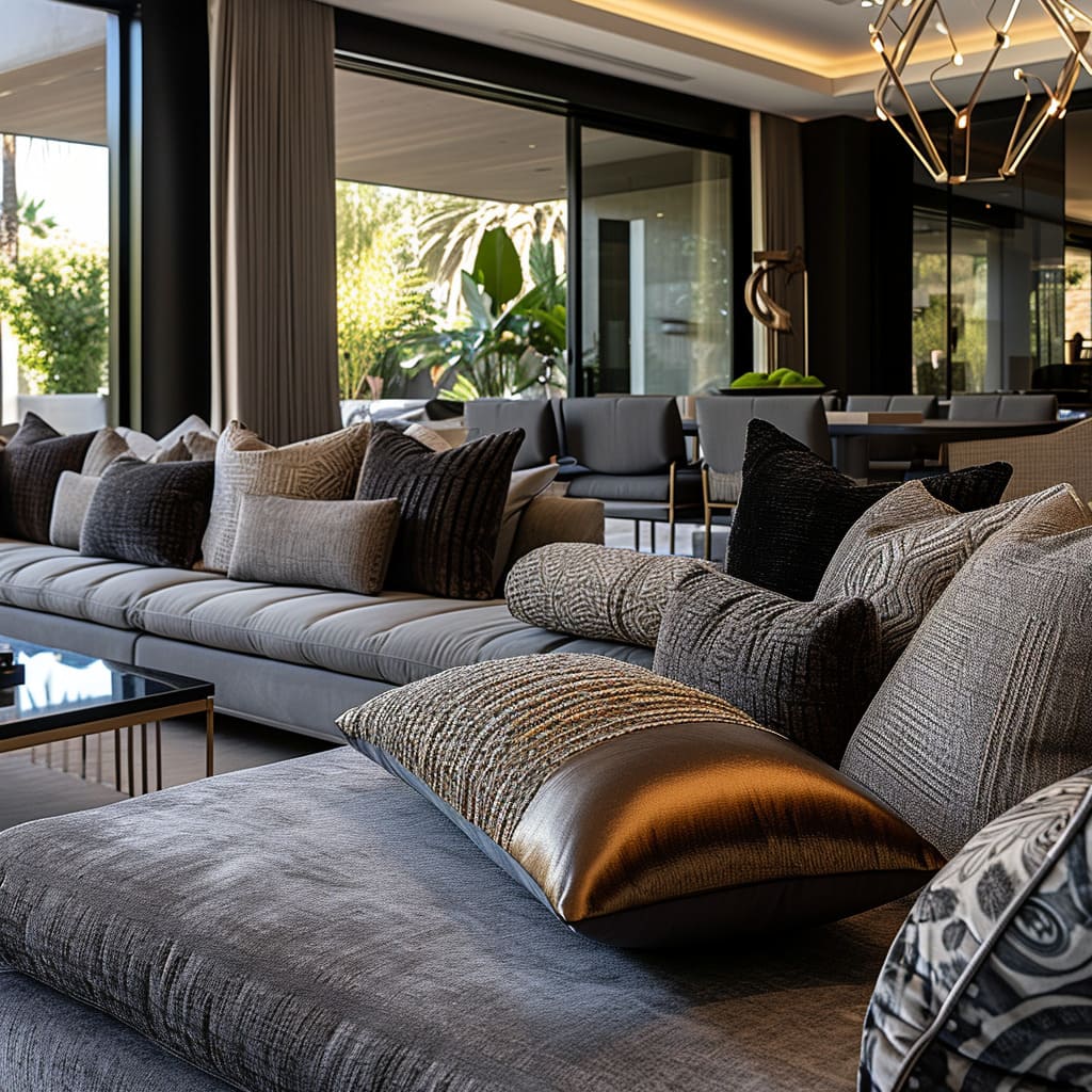 Modern interior design meets contemporary decor, creating elegant spaces with functional aesthetics