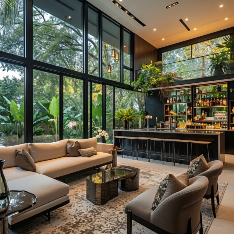 The Anatomy of High-Ceilinged House Minimalist Living Rooms