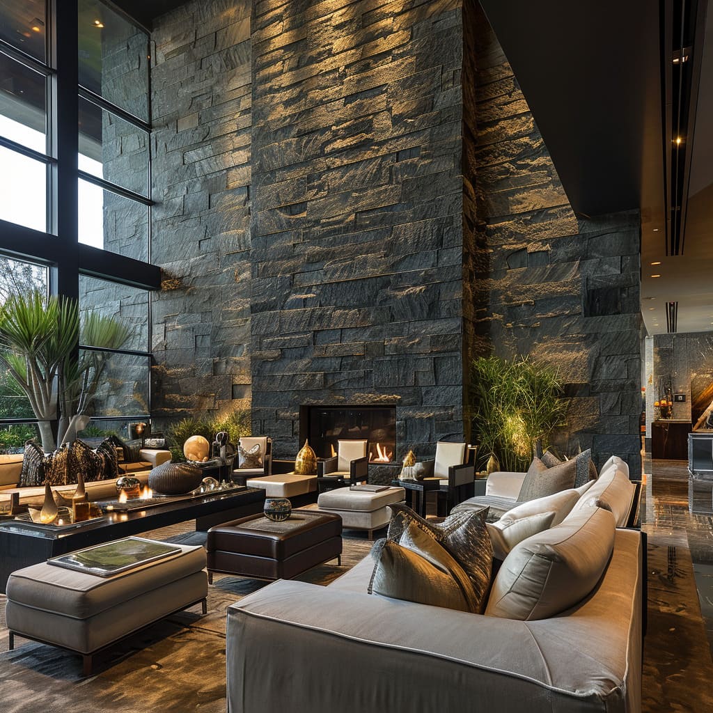 Natural stone is the epitome of sustainable interior design, blending style with eco-friendly choices