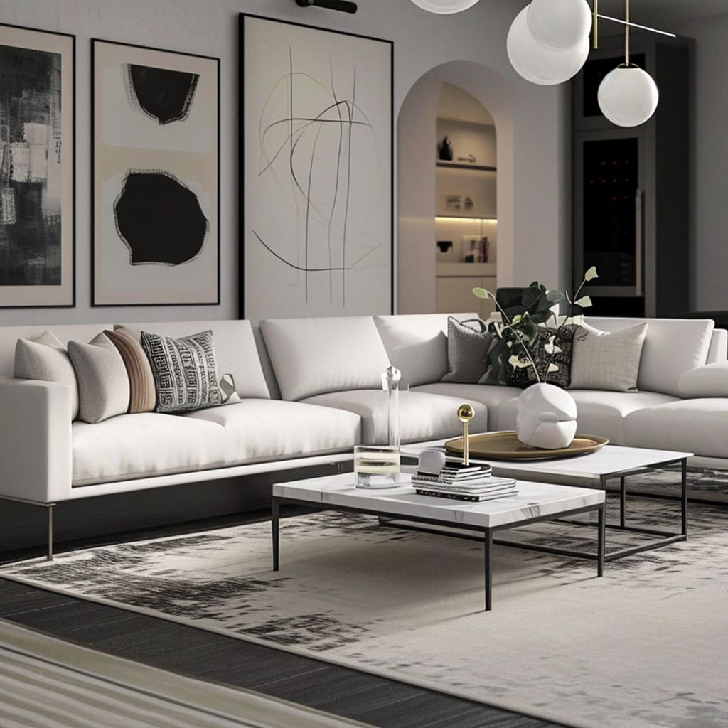 Neutral colors dominate the interior design, creating a serene and inviting atmosphere