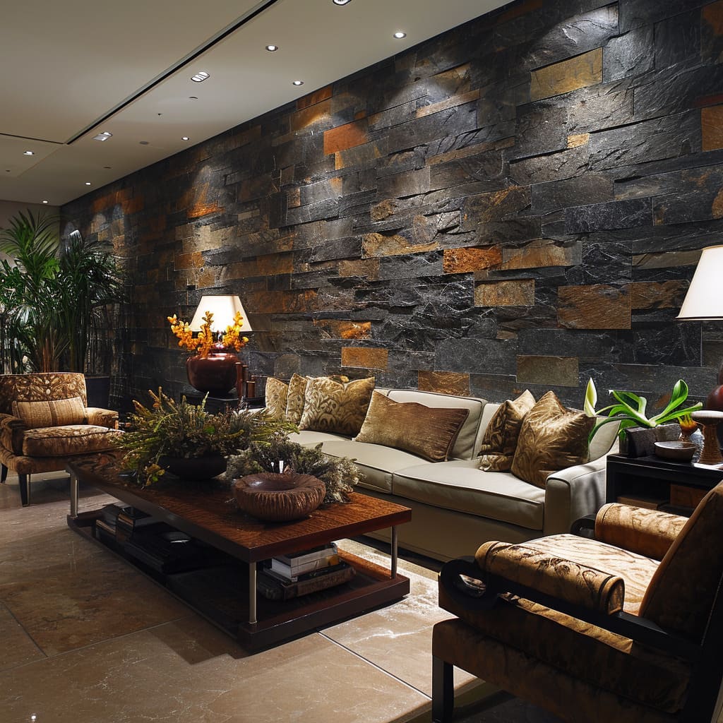 The eco-friendly benefits of using natural stone in your living room interior design