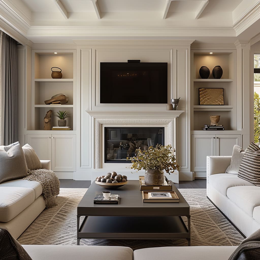The neutral palette and clean lines create a soothing and inviting living space