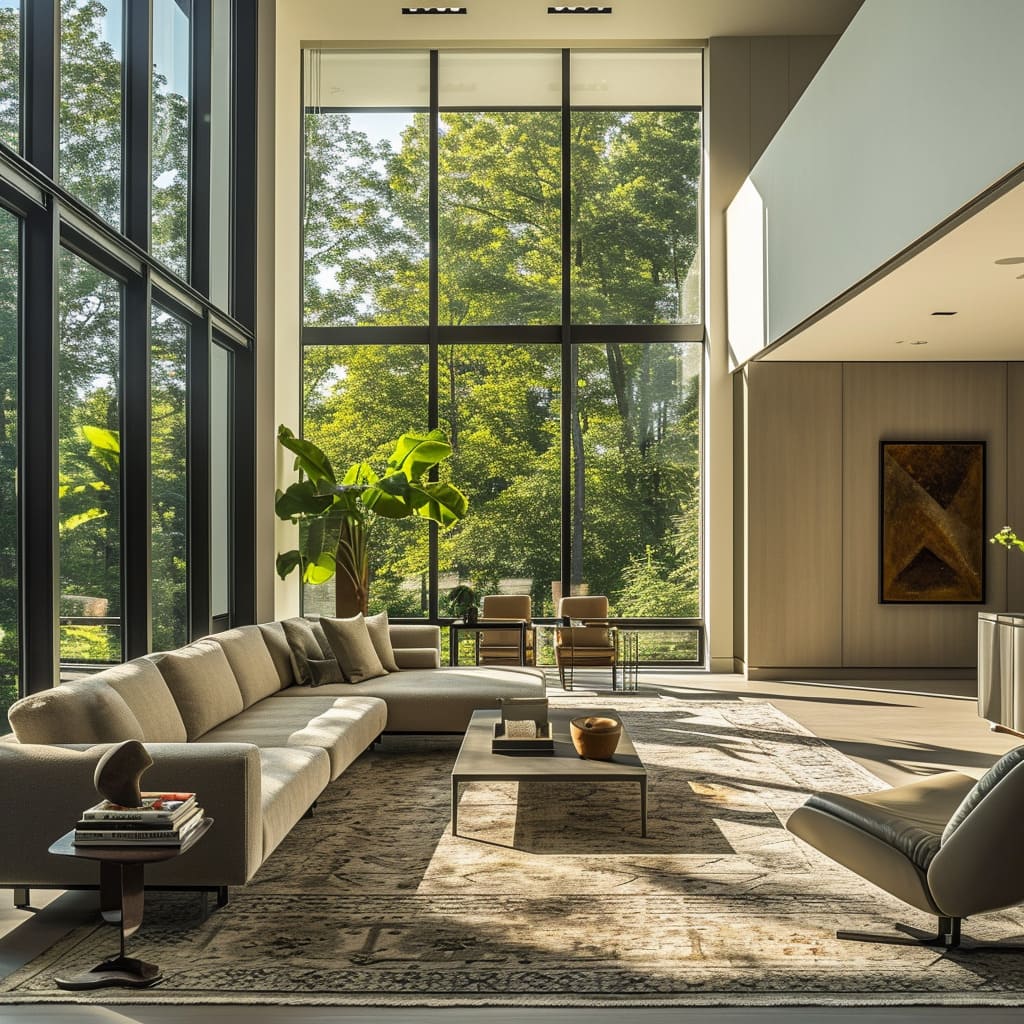 This lounge is a personal sanctuary with an organic connection to nature
