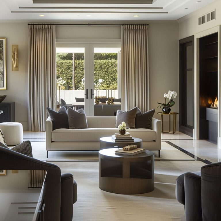 A Guide to Luxurious Transitional Living Room Design Style | FH
