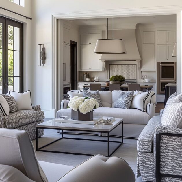 Timeless Transitions: Living Spaces of Elegance and Comfort