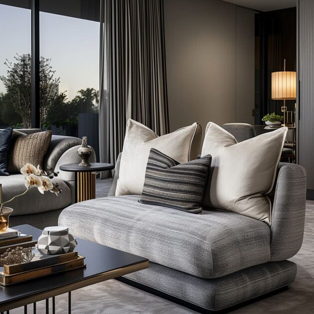 Modern Luxury: Gray Tones in Minimalist Interior Elegance