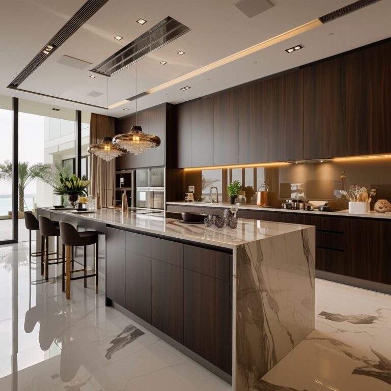 Sleek Elegance: Contemporary Luxury Kitchen Interior Design