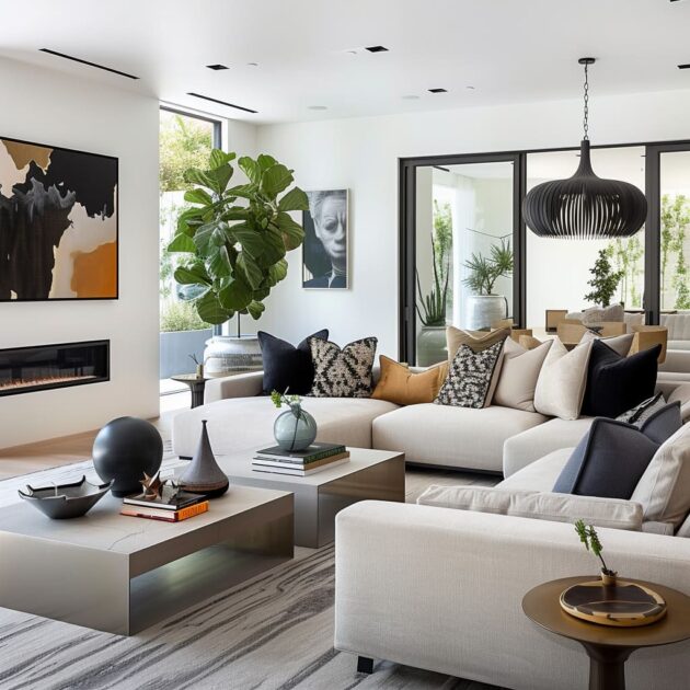 Contemporary Chic: Stylish and Functional Living Rooms