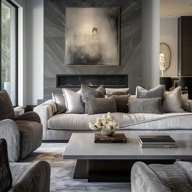 Modern Luxury: Gray Tones in Minimalist Interior Elegance