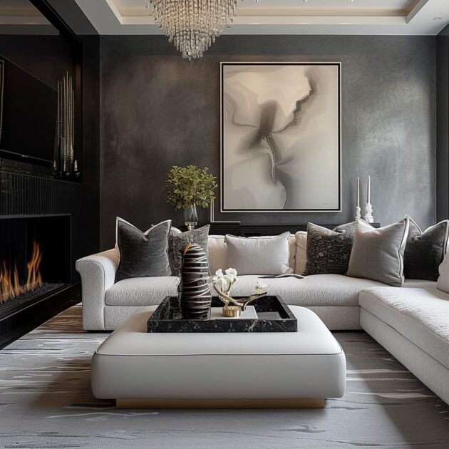 Modern Luxury: Gray Tones in Minimalist Interior Elegance
