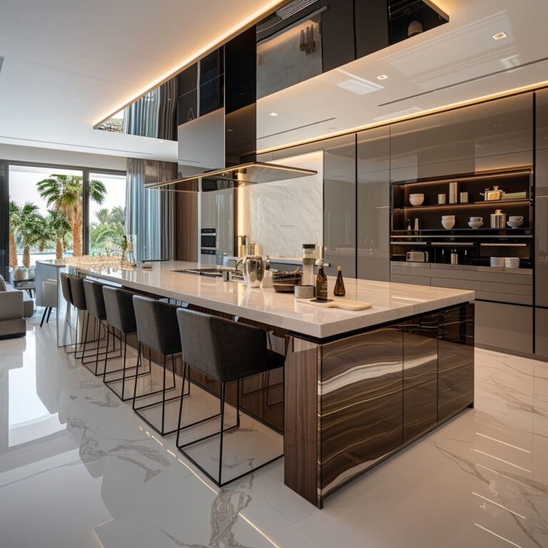 Sleek Elegance: Contemporary Luxury Kitchen Interior Design