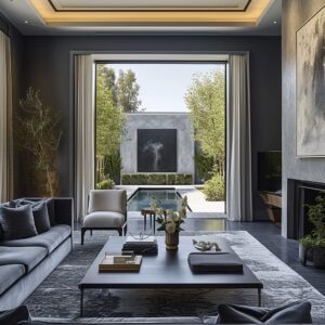 Luxurious Living Room Interior Designs with Rich Gray Hues