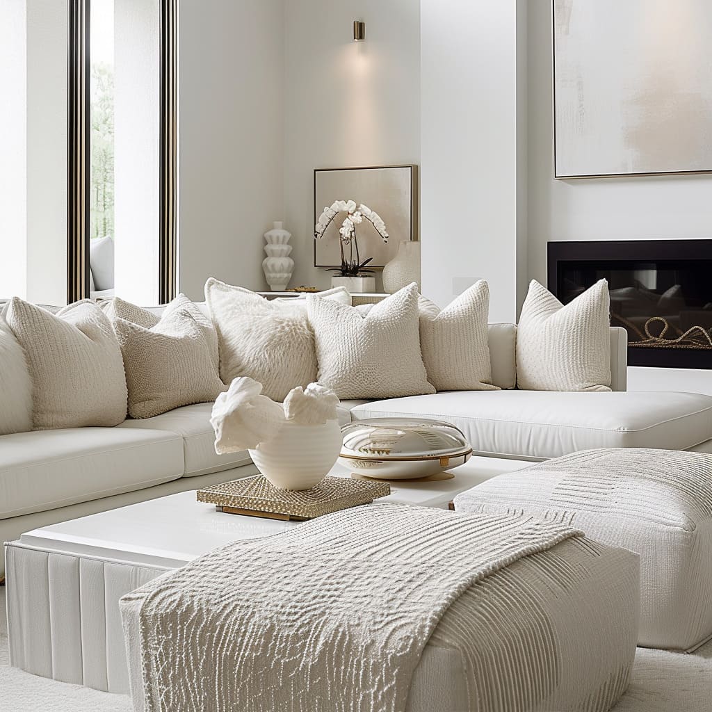 Designer furniture and quality craftsmanship elevate the room to a level of comfortable luxury