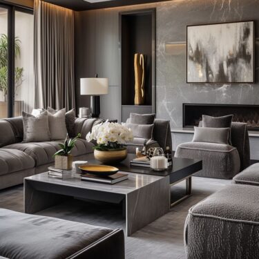 Modern Luxury: Gray Tones in Minimalist Interior Elegance