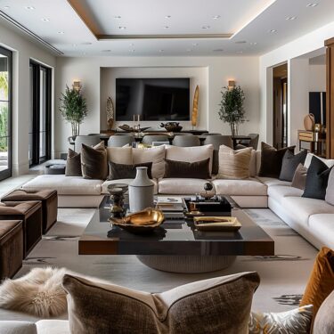 A Guide to Luxurious Transitional Living Room Design Style | FH