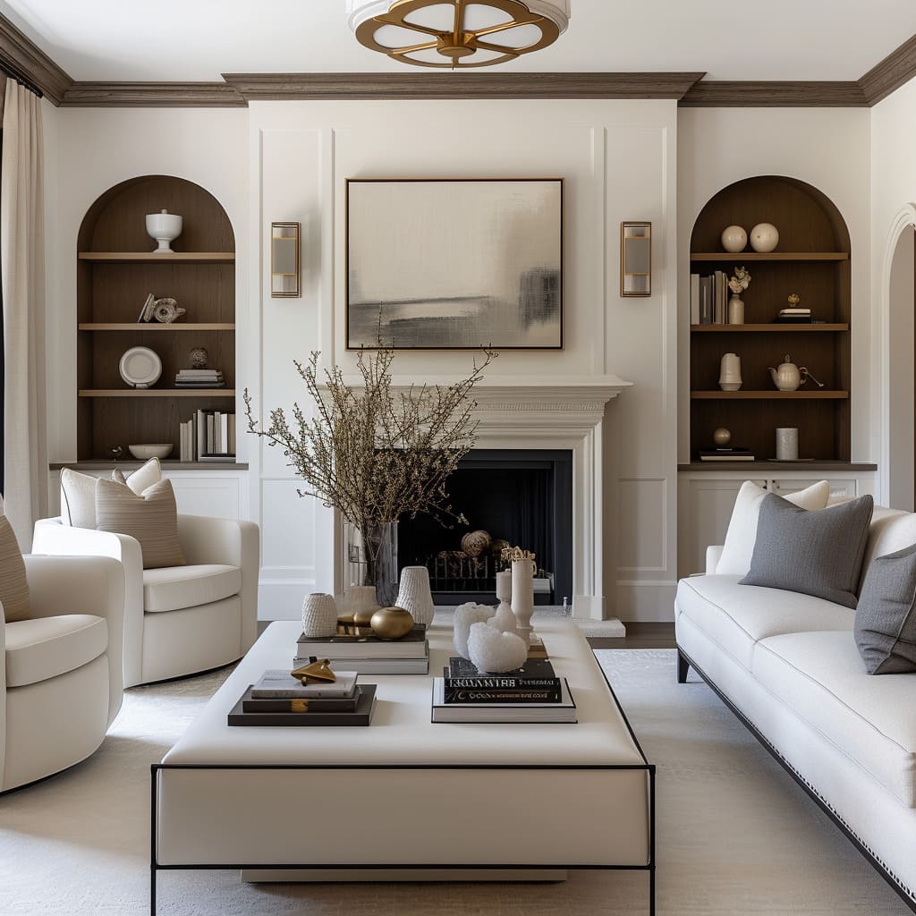 Furniture in Transitional design offers both comfort and sophistication