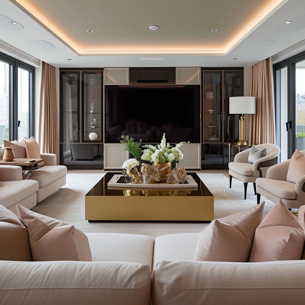 High-end living is achieved through the selection of exquisite furniture